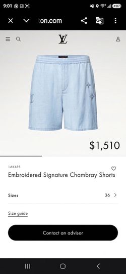 Louis Vuitton Embroidered Signature Chambray Set