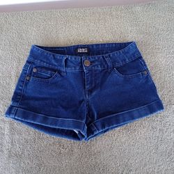 Celebrity Pink Blue Jean Shorts Juniors SZ 1