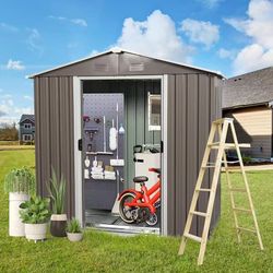 8 x 4 FT Outdoor Metal Storage Shed with Window $180