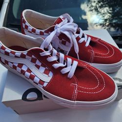 Vans Skate Shoes Suede Red