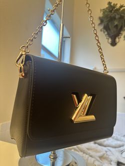 Louis Vuitton Twist MM Bag Black Gold