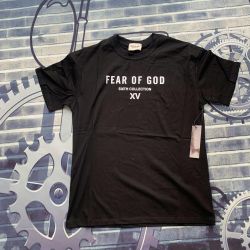Fear of God FOG Essentials 21 New three-dimensional Counts LOGO short sleeve, male and female  Black, size S-XL