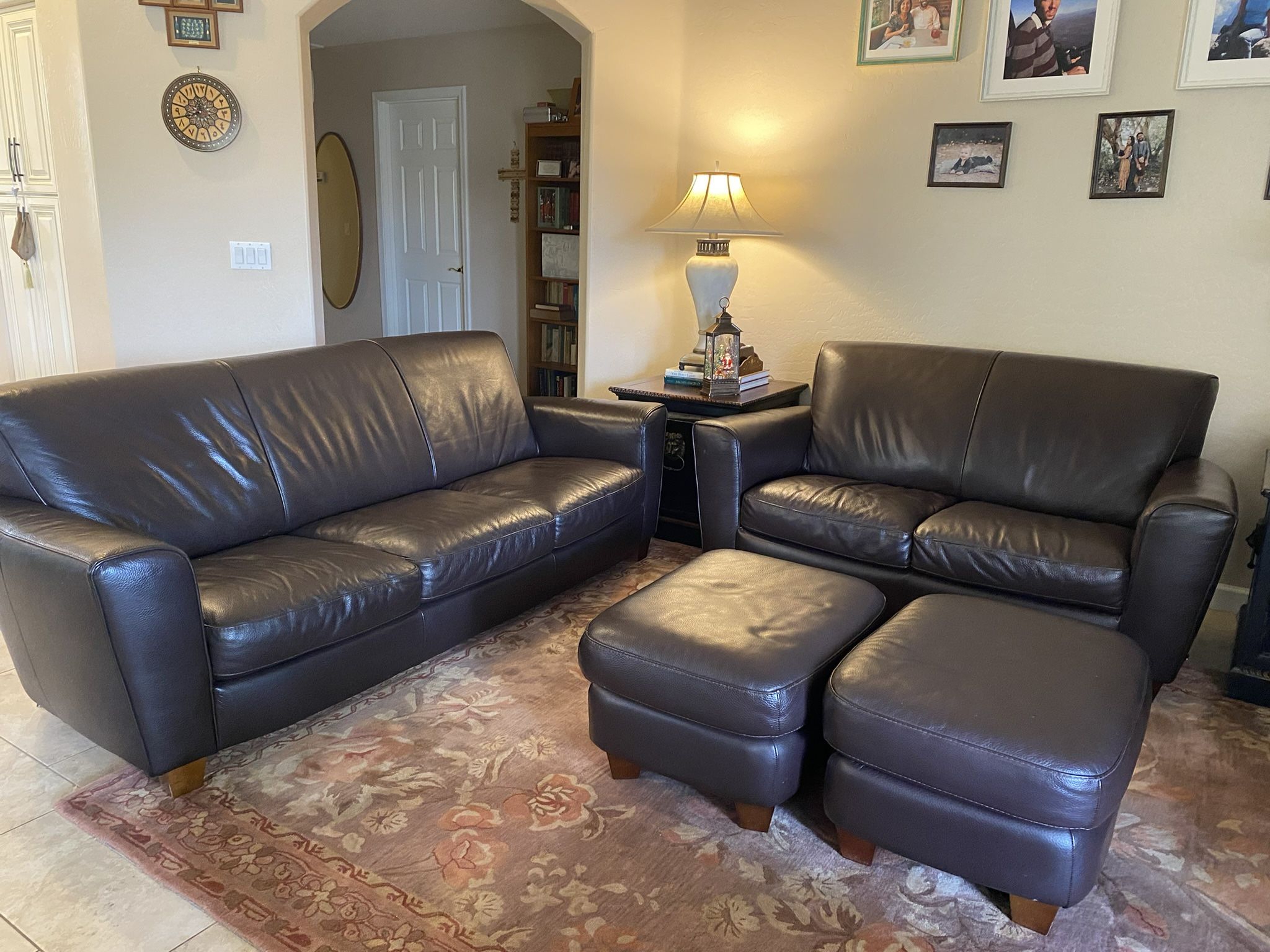 Genuine Leather Sofa Set