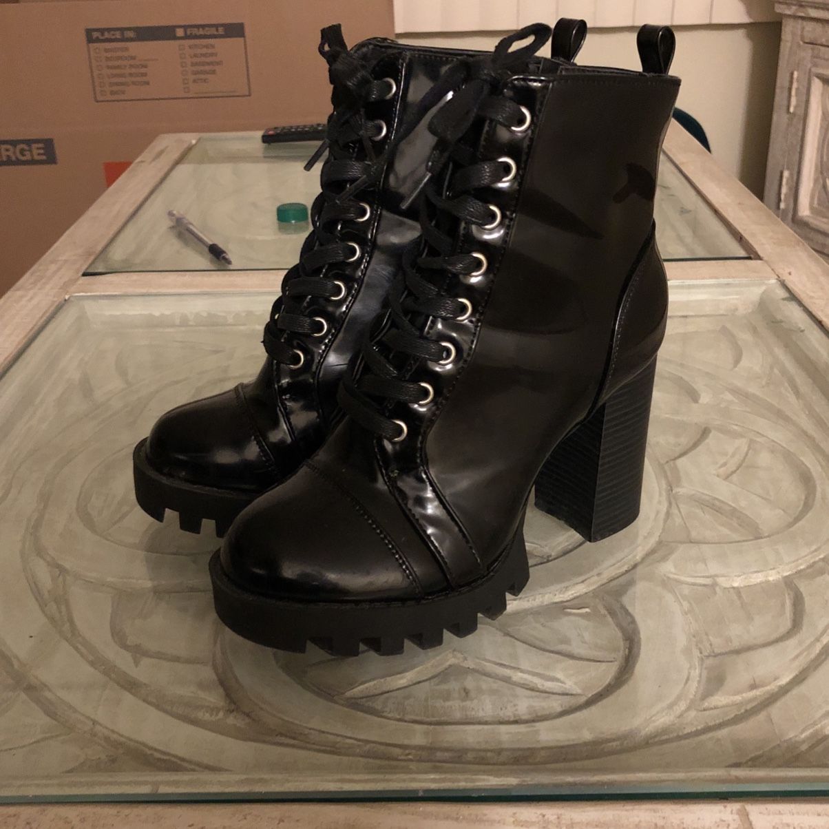 Combat Boots With Heel