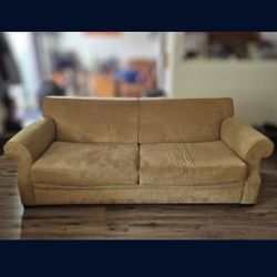 SOFA! Corduroy, Golden, 70 Inches Long - $60/OBO!