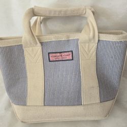 Vineyard Vines Heritage Mini Structured Tote Bag Classic Stripes Preppy 