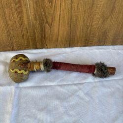 Native American style ceremonial stone club