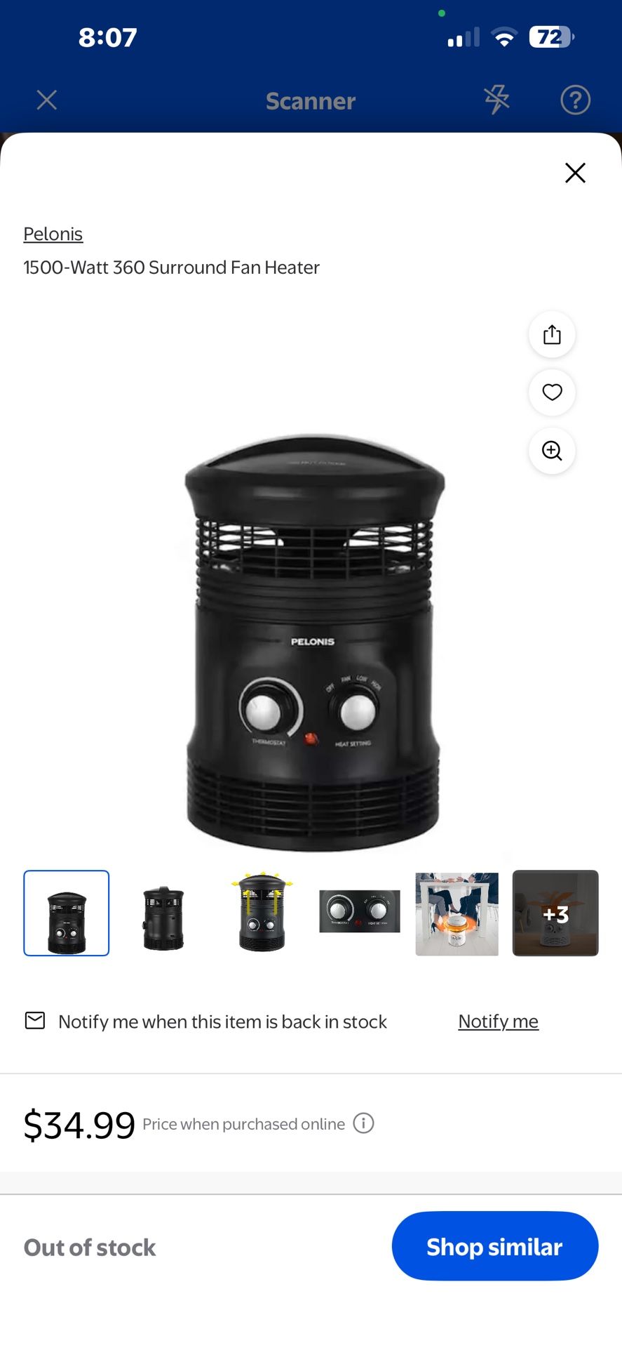 Calenton 1500-Watt 360 Surround Fan Heater Nuevos A Buen Precio