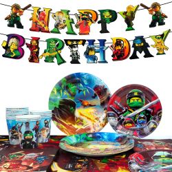 66pcs Ninja Birthday Party Decoration Tableware Set (New, Unopened)