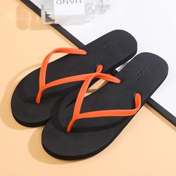 New flip-flops men's thin strap summer outerwear non-slip clip foot cool slippers Internet celebrity beach sandals slippers men's lightweight