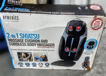 HoMedics 2-in-1 Shiatsu Massage Cushion & Cordless Body Massage
