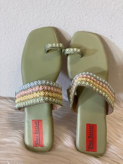 Pearls Beaded Flat Sandals