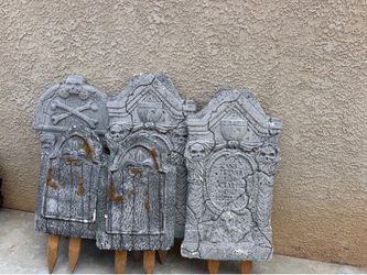 Halloween tombstones