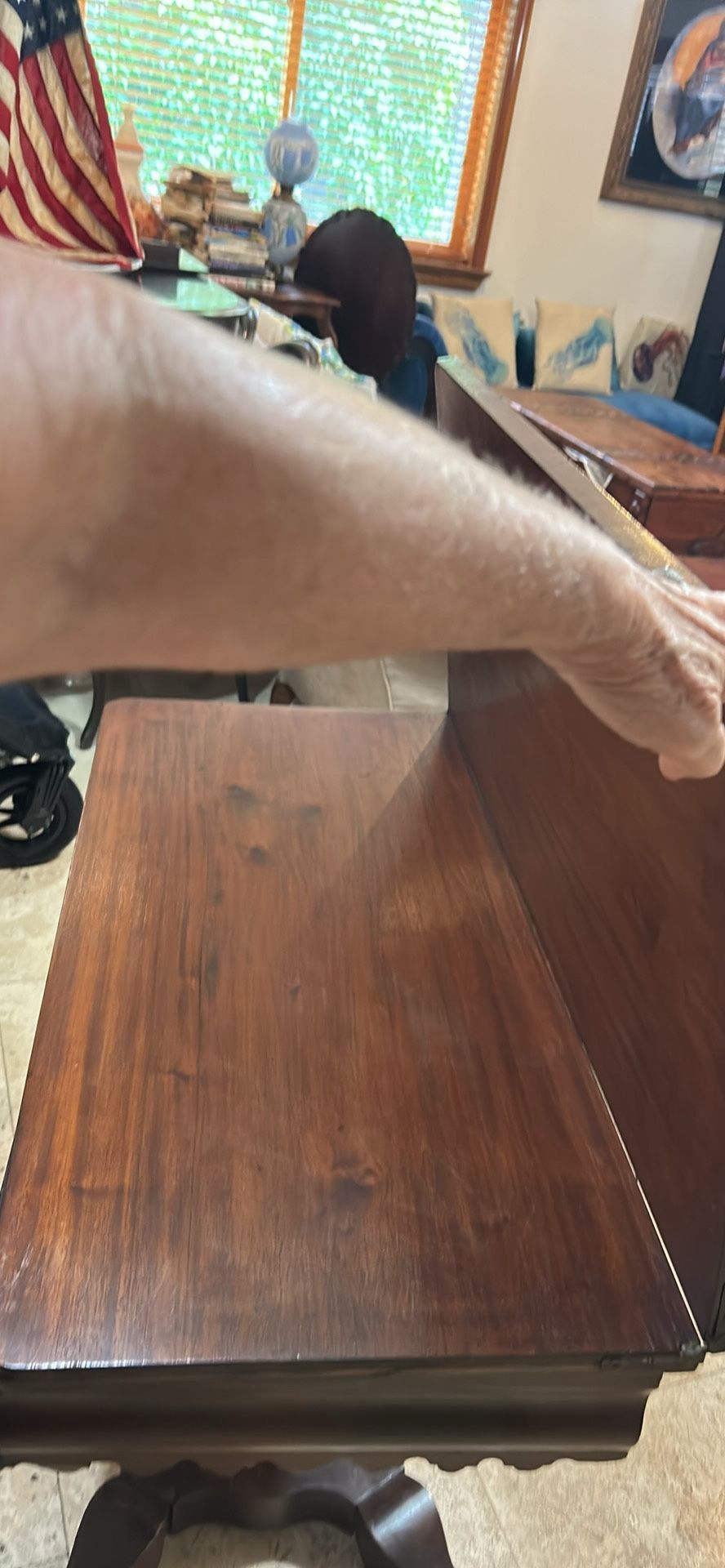 Antique Table — Playing Card Or Dining Table Wall Table