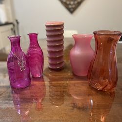 5 Flower Vases 