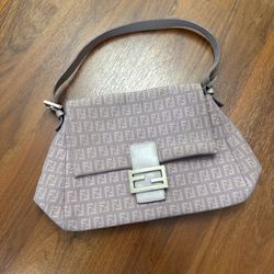 Fendi Zucca FF Shoulder Bag – Purple / Lilac Monogram – Authentic 