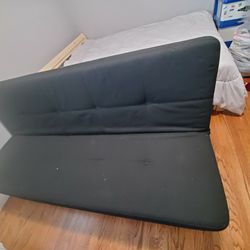 Futon Sofa Black Fabric Like New