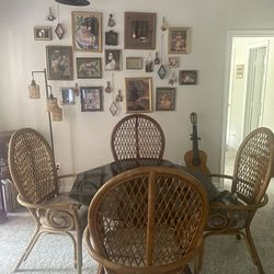 Beautiful Rattan and Wicker Dining Set
