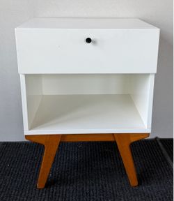 West Elm Modern (20”) Nightstand, White Lacquer