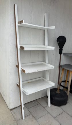 Leaning Wooden Shelf