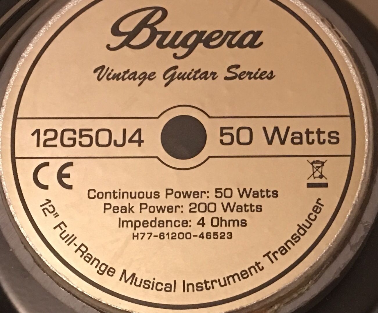 Bugera Vintage Guitar Series 12 50 Watt 4 ohms Speaker 12G50J4 for amp cabinet for Sale in City of Industry CA OfferUp