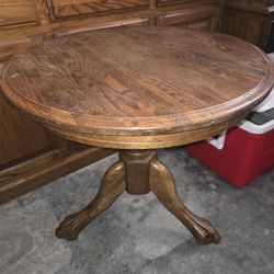 Antique Oak Wood Side Table / Night Table
