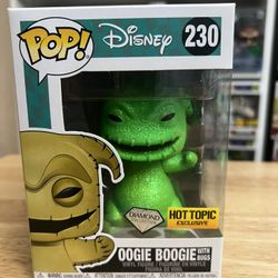VAULTED EXCLUSIVE DIAMOND GLITTER Oogie Boogie w/ Bugs Funko Pop #230 Disney NBC