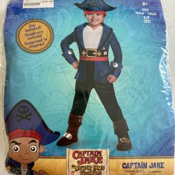 Costumes Captain Jake Pirate Pretend Play Dress Up Boys Girls Toddler 2T Year 