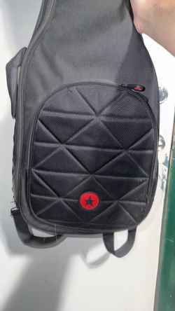 Black Sling Crossbody Bag with Star Logo