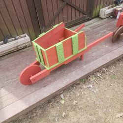 wheel barrel planter..