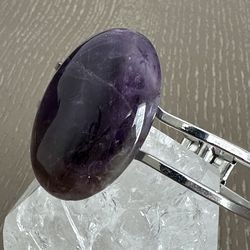 New, beautiful Amethyst Crystal platinum plated bangle bracelet.