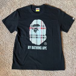 Bape Burberry tee Black 
