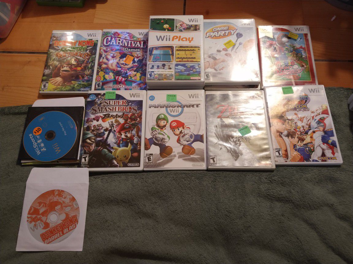 Nintendo Wii games different prices