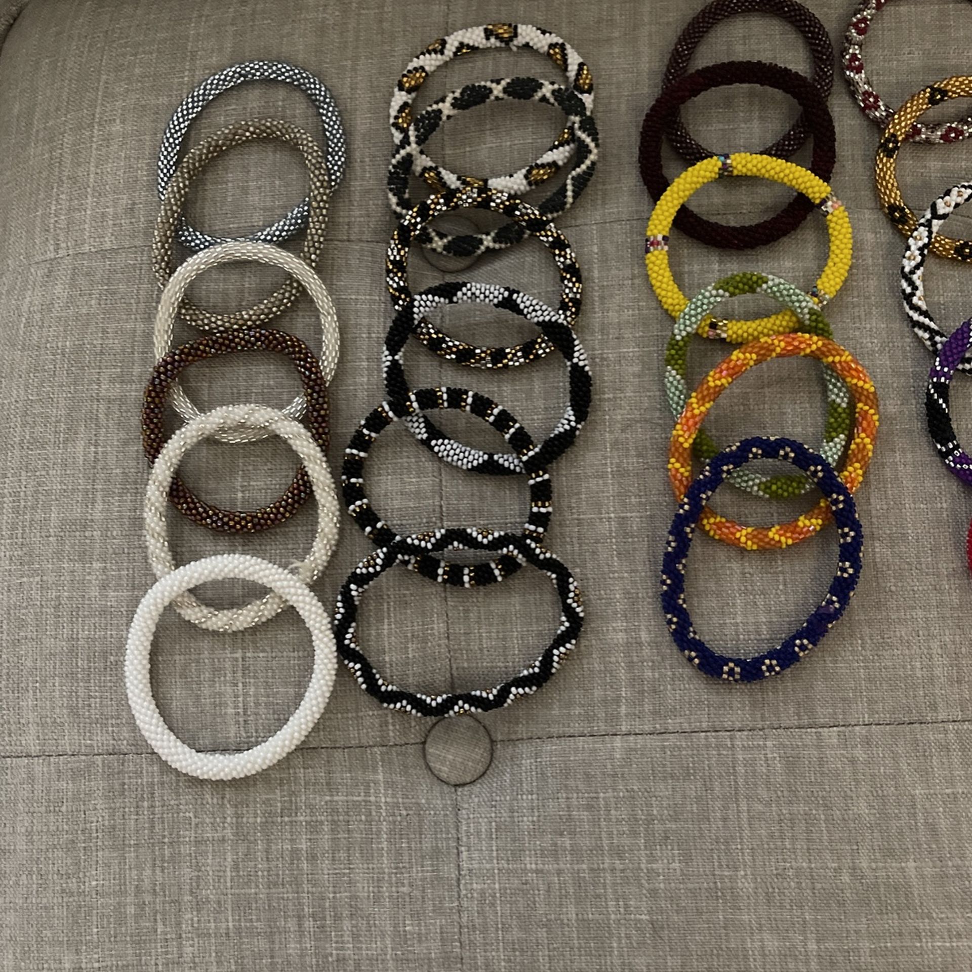 Assortment of stretchy bracelets all colors $.50 Cents Each