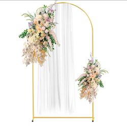 Arch metal gold backdrop stand 2 sets (no cover)