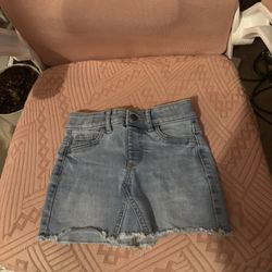 Girl Size 6 Short Jeans Skirt 