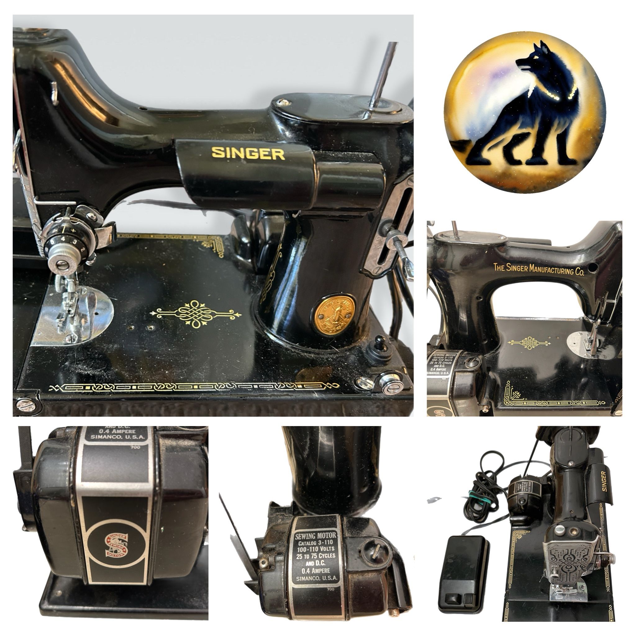 Vintage Singer Featherweight Sewing Machine