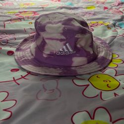 purple and pink bucket hat 
