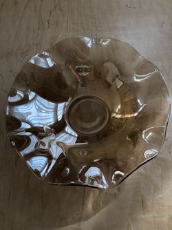 Carnival Glass Bowl - Peach Luster Floragold