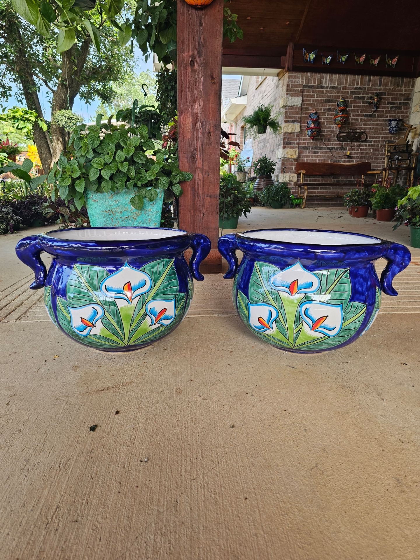 Talavera Large Orejones Alcatraz Clay Pots, Planters,Plants, Pottery $75 cada uno.