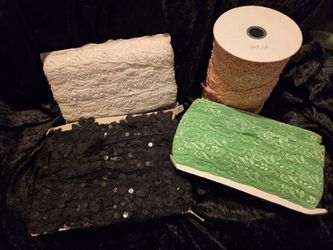LOTS of Decorative Lace Trim Ribbon - Tons of yardage