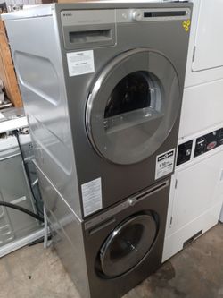 Asko 24" gray stackable front load washer and dryer set - Free delivery