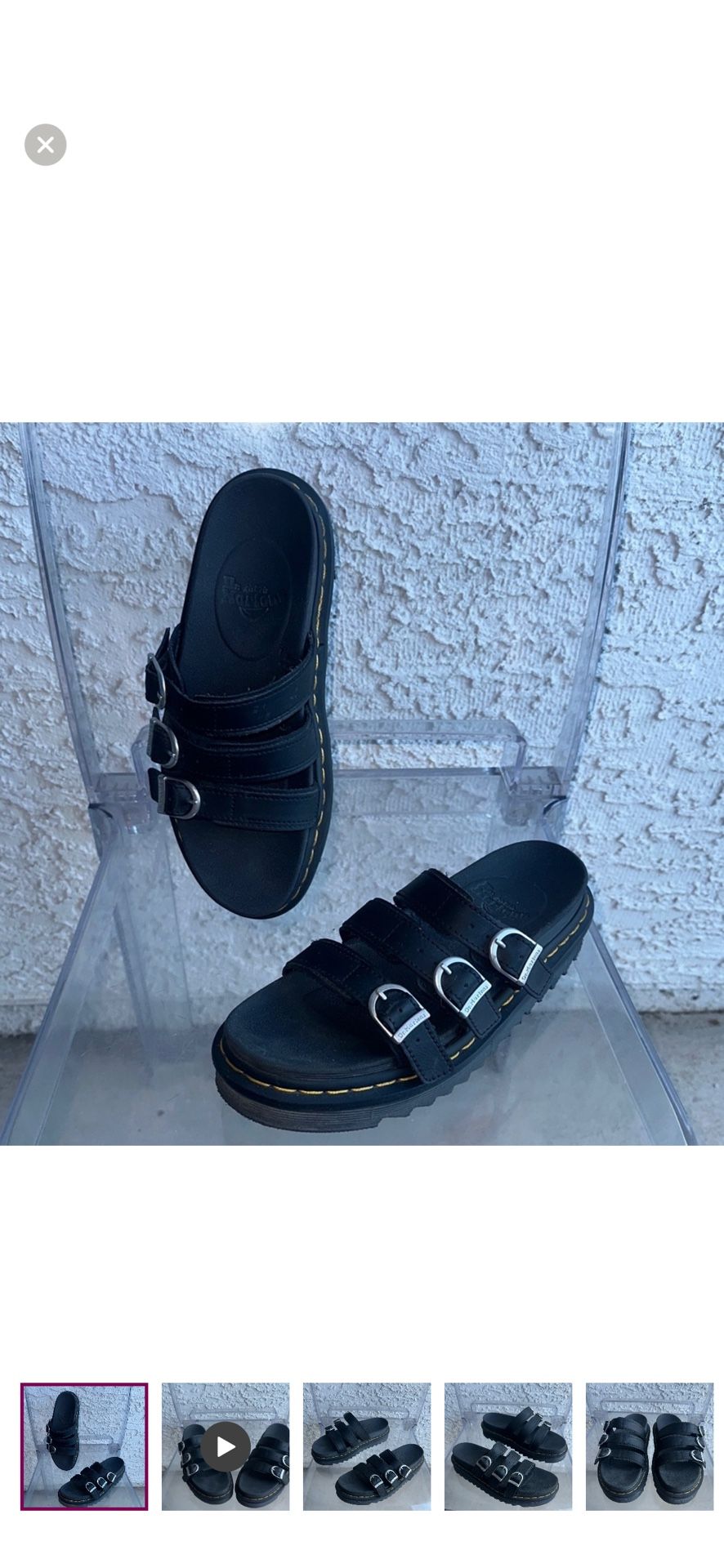 Dr. Martens Blaire Platform Triple Buckle Black Sandals size U.S. 7 EU 38 used few times great condition.