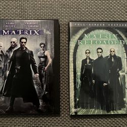 Matrix And Matrix Reloaded DVDs
