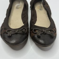 Sperry Top-Sider Elise Leopard Calf Hair Ballet Flats Size 7M 