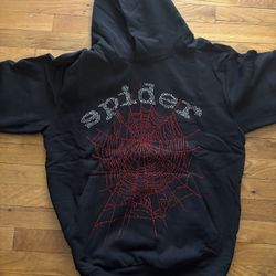 Rhinestone Sp5der Hoodie Size M