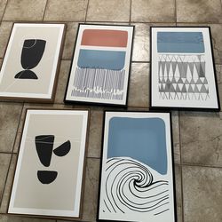 5 pieces of Decorative wall art