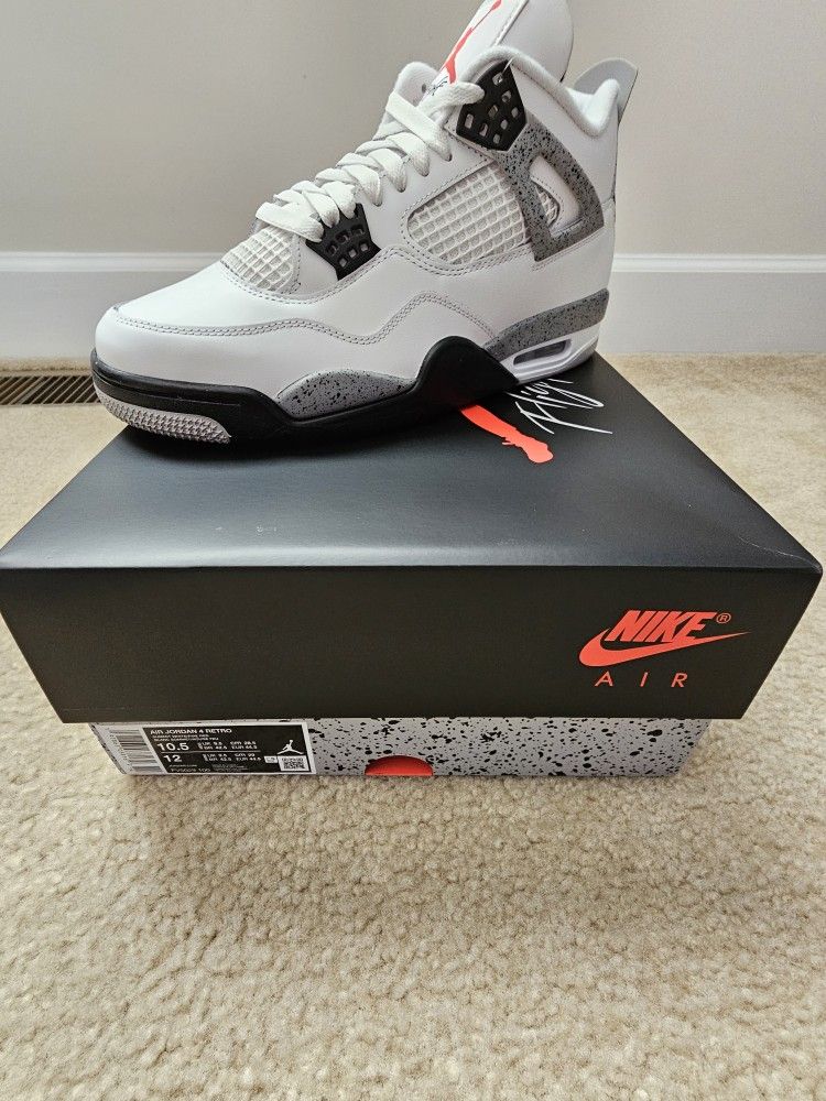Jordan Retro 4 White Cement Size 10.5 And 11