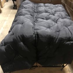 22 X 60 Black Loveseat Cushion New