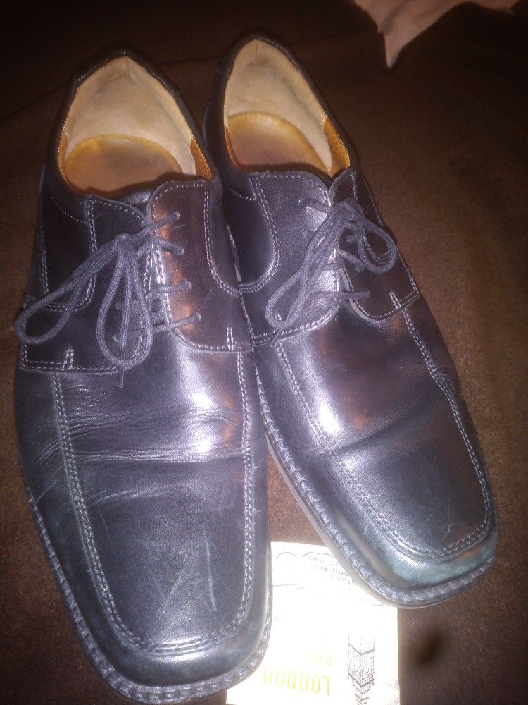 ECCO MEN'S leather Shoes USED Size 13